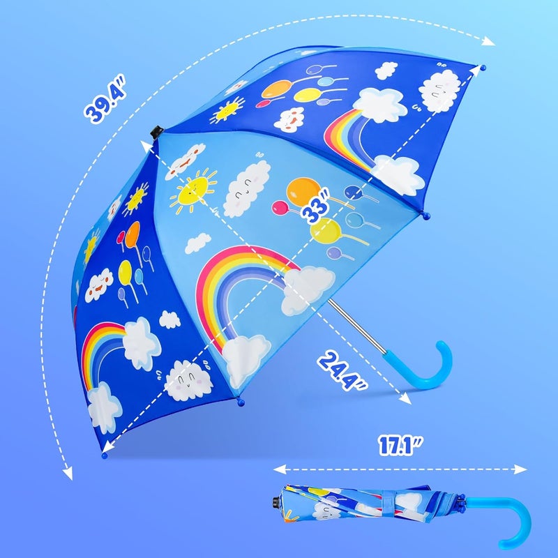 EAONE Kids Umbrella, Windproof Auto Open Stick Umbrellas for Rain Toddler Girls Boys… - Image 2